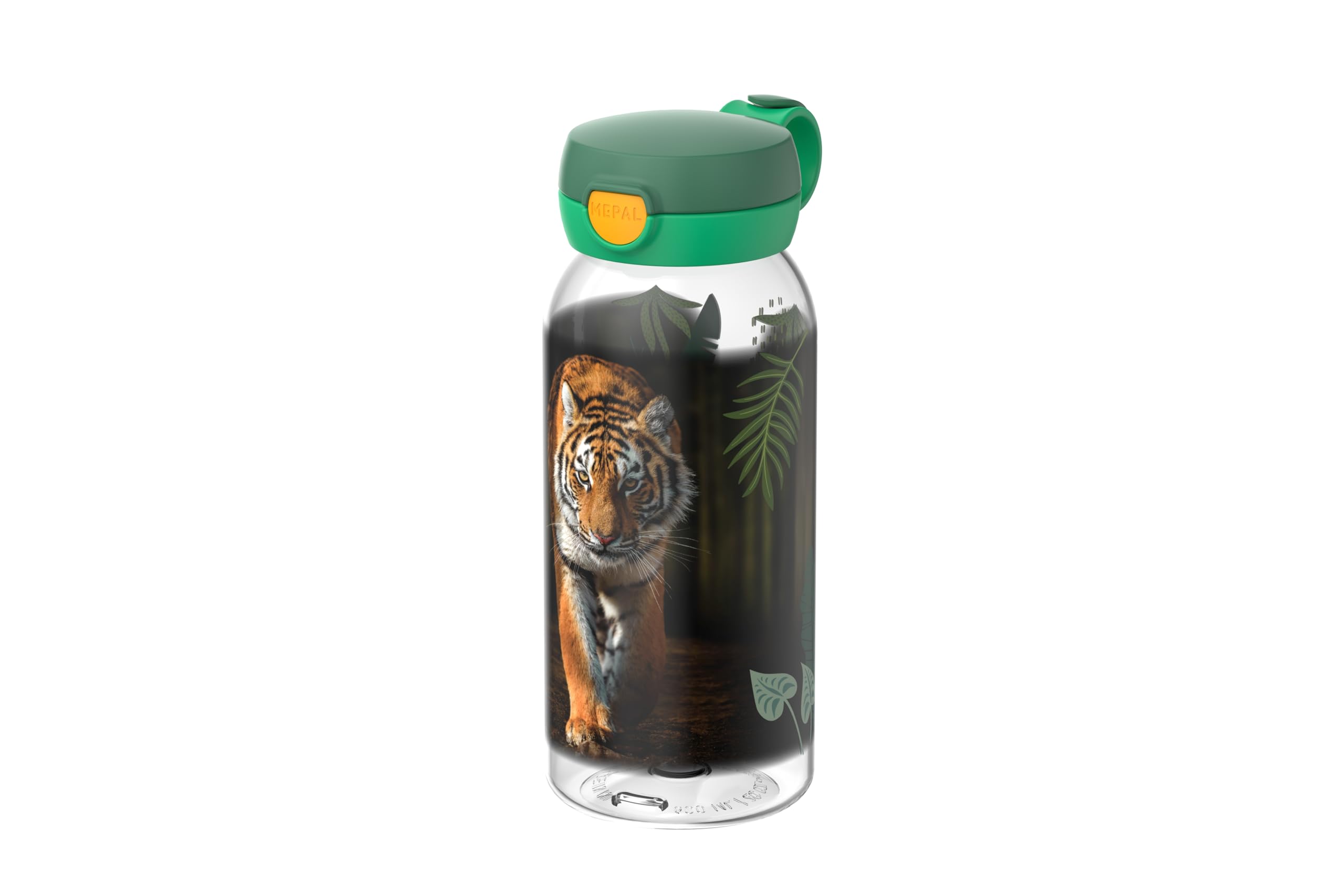 Mepal - Drinking bottle with hinged lid Campus - Lid pops open at the touch of a button - Children's drinking bottle suitable for carbonated drinks - Leak-proof and dishwasher safe - 600 ml - Wild