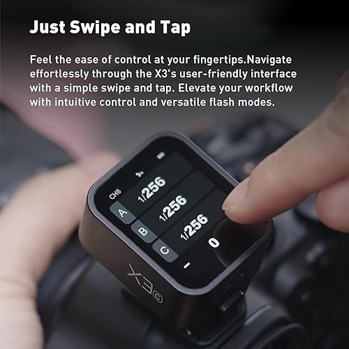 Miniatura 3 de GODOX Disparador de flash X3 X3C X3-C para cámaras Canon, transmisor de pantalla táctil OLED inalámbrico TTL de 2.4G, batería de litio incorporada