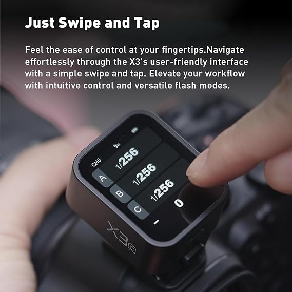 GODOX X3 X3C X3-C Flash Trigger for Canon Cameras, 2.4G TTL Wireless OLED Touchscreen Transmitter, Built-in Lithium Battery Quick Charge (X2T-C Xpro-C XProII-C Upgrade)