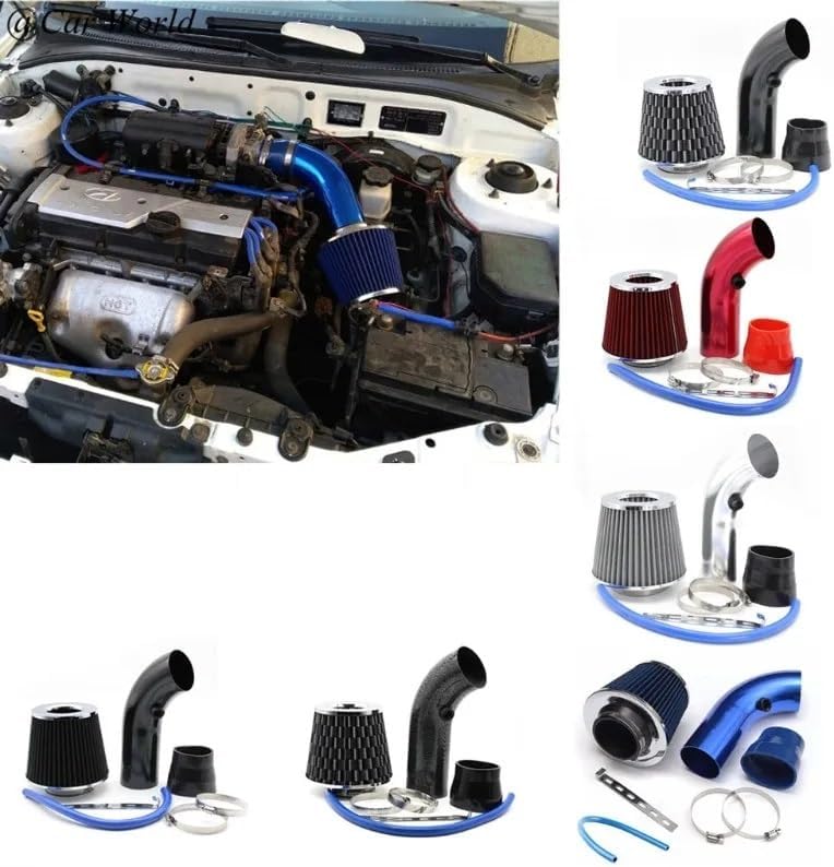 インテーク パイプ ユニバーサル 76 ミリメートル車自動車レーシングカーコールドエアインテーク誘導パイプキット 6XDB エアサク