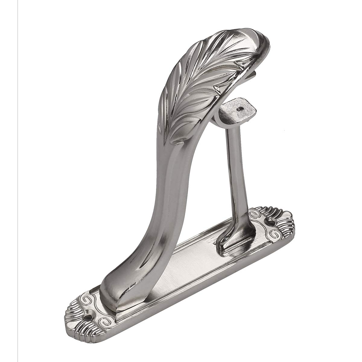 Homeharmony Silver Homeharmony® Luxurious Decorative Bespoke Curtain Pole Bracket Pair For 25-28Mm Poles Available In 4 Designs And 3 Colours (, Br015)