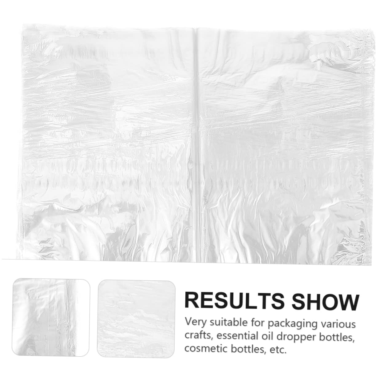 HOMOCONO 100pcs Heat Shrink Plastic Bag Clear Heat Transfer Shrink Sublimation Shrink Film Heat Shrink Film Heat Shrink Storage Bags Small Baskets Bags Sneaker Seal Pouches PVC