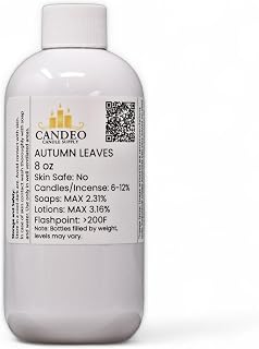 Autumn Leaves Fragrance Oil (8oz Bottle) | Candle Making, Soap Making, Room Sprays, Bath Bombs, Lotion, Car Fresheners, Wax Melts | Candeo Candle Supply | Phthalate Free & Prop 65 Compliant