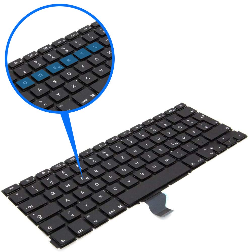 MMOBIEL Ricambio tastiera qwertz compatibile con MacBook Pro A1278 13” 2008-2012