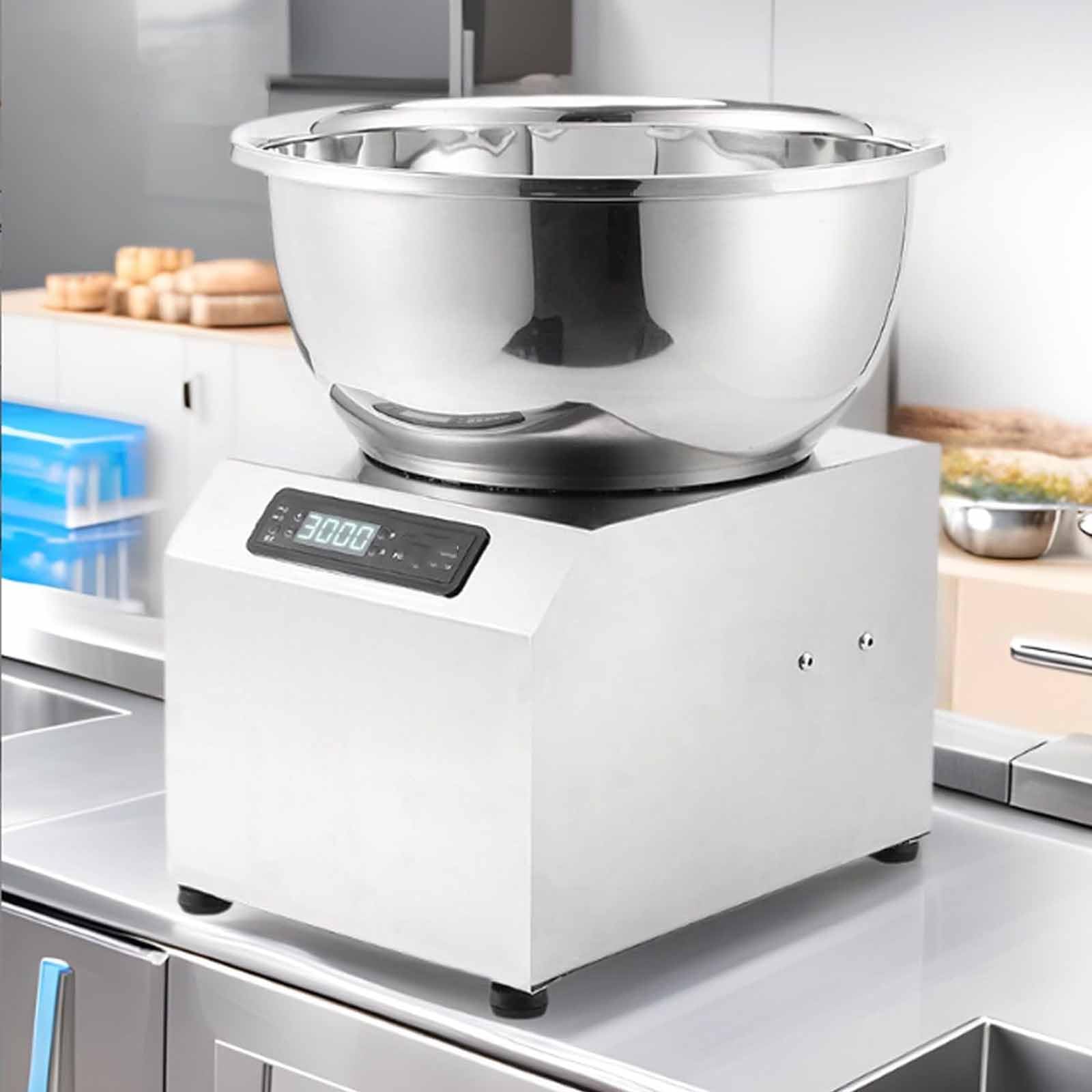 Komercyjny mikser do ciasta z miską ze stali nierdzewnej, wytrzymała spiralna maszyna do ugniatania pizzy i ciasta chlebowego, funkcja pomiaru czasu, podwójny obrót, 5 kg 8 kg