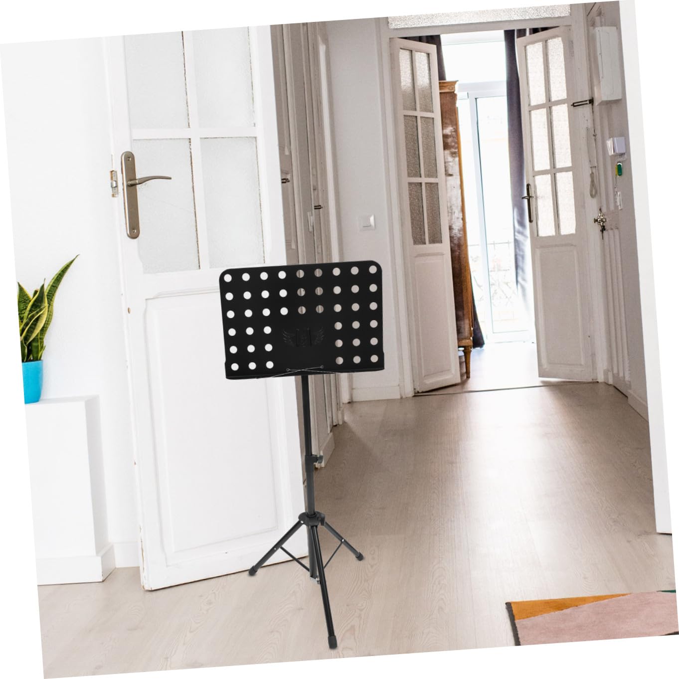 Ciieeo Soporte para Atril de Partituras Plegable y Ajustable para Guitarra y Violín, Material Acero Suave y Abs, Color Negro, Adecuado para Tocar Música