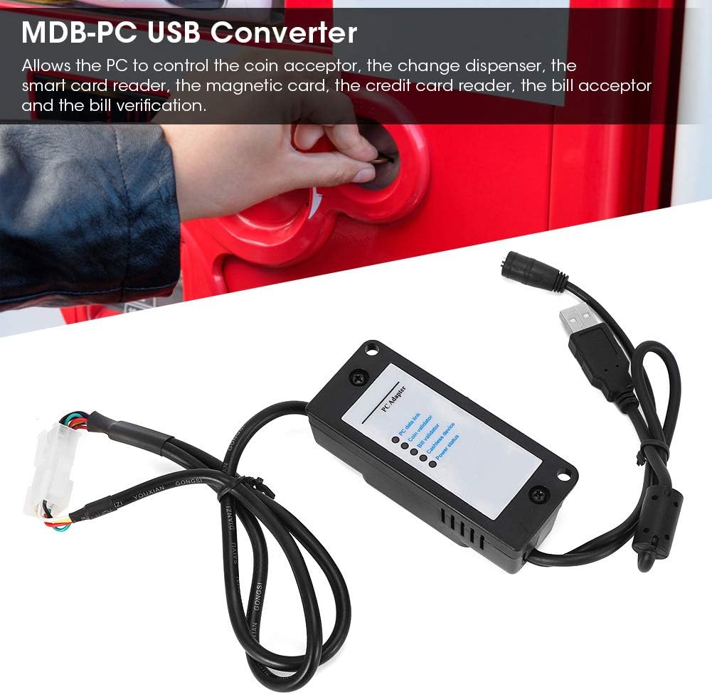 Pongnas MDB PC USB Converter, RS232 Serial Protocol Adapter for Vending Machine, with MDB Bill Acceptor Changer Support