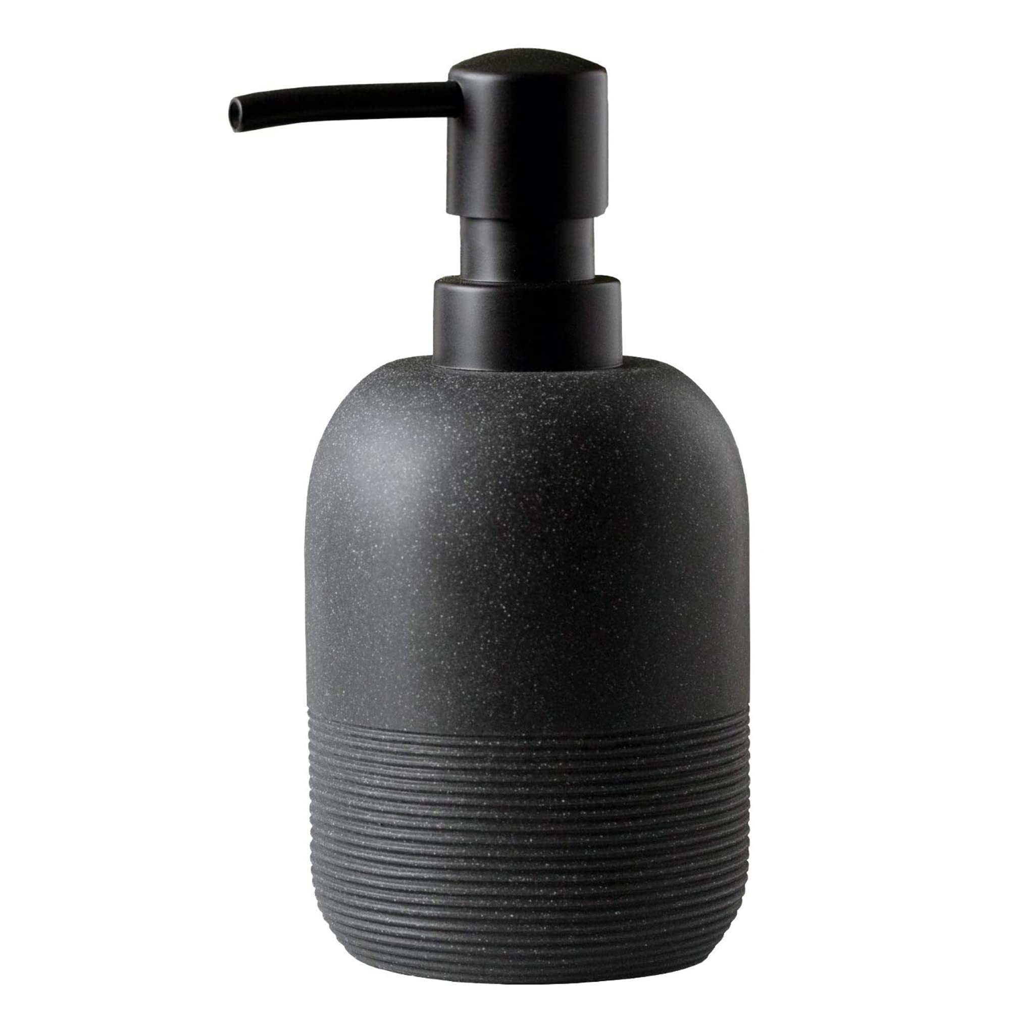 MAKINGTEC Soap Dispenser, Matte Black Hand Soap and Lotion Dispenser for Bathroom Countertop,Morden Soap Dispenser for Kitchen Sink-10.6oz (Black)