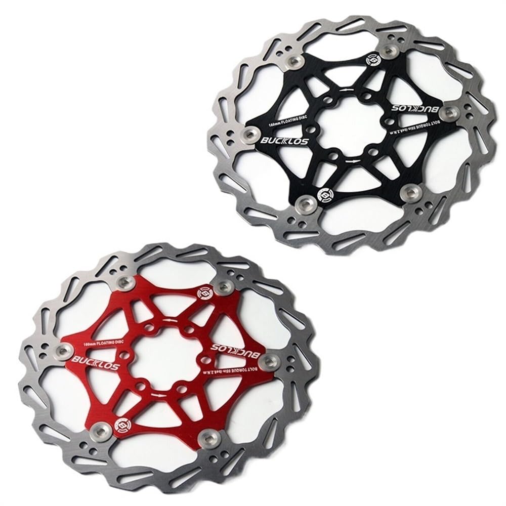 Dischi Freno Mtb Freno a disco for bicicletta 160/180/203 Rotori flottanti for bici Rotore freno for mountain bike in acciaio inossidabile(1PC 203mm Red)