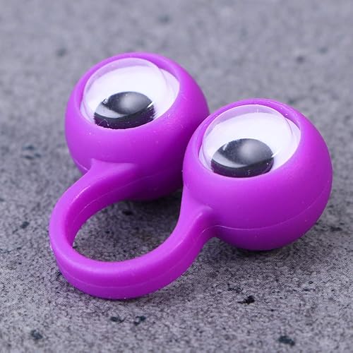 Miniatura 7 de Kisangel 12 anillos de ojo de marioneta para niños, niñas, divertidos espectáculos de premios para cumpleaños, fiesta de Pascua (color aleatorio)