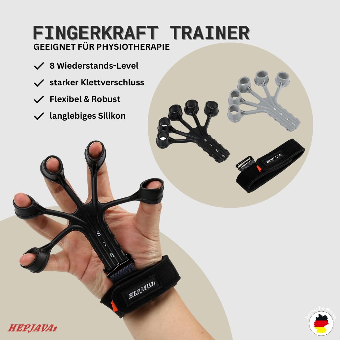 6-in-1 Handtrainer Set – Griffkraft & Unterarmtrainer mit einstellbarem Widerstand, Gyroskop-Ball, Fingerstrecker & Grip Ring – für Sport, Reha, Physiotherapie & Klettern
