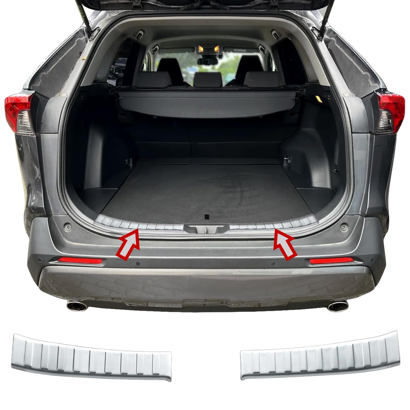 Protection Seuil Chargement Rav4 - Inox Brossé Pour Toyota (2018+)