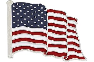 Presidential Silver-Plated Waving Flag Pin - A Symbol of American Pride and Patriotism