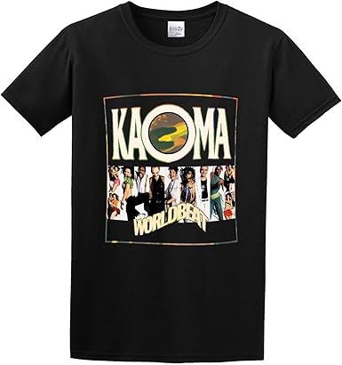 TYU Men Kaoma Worldbeat Pop T-Shirt Summer Brand Letter Printed Tops tee Cotton O-Neck Black Tshirt