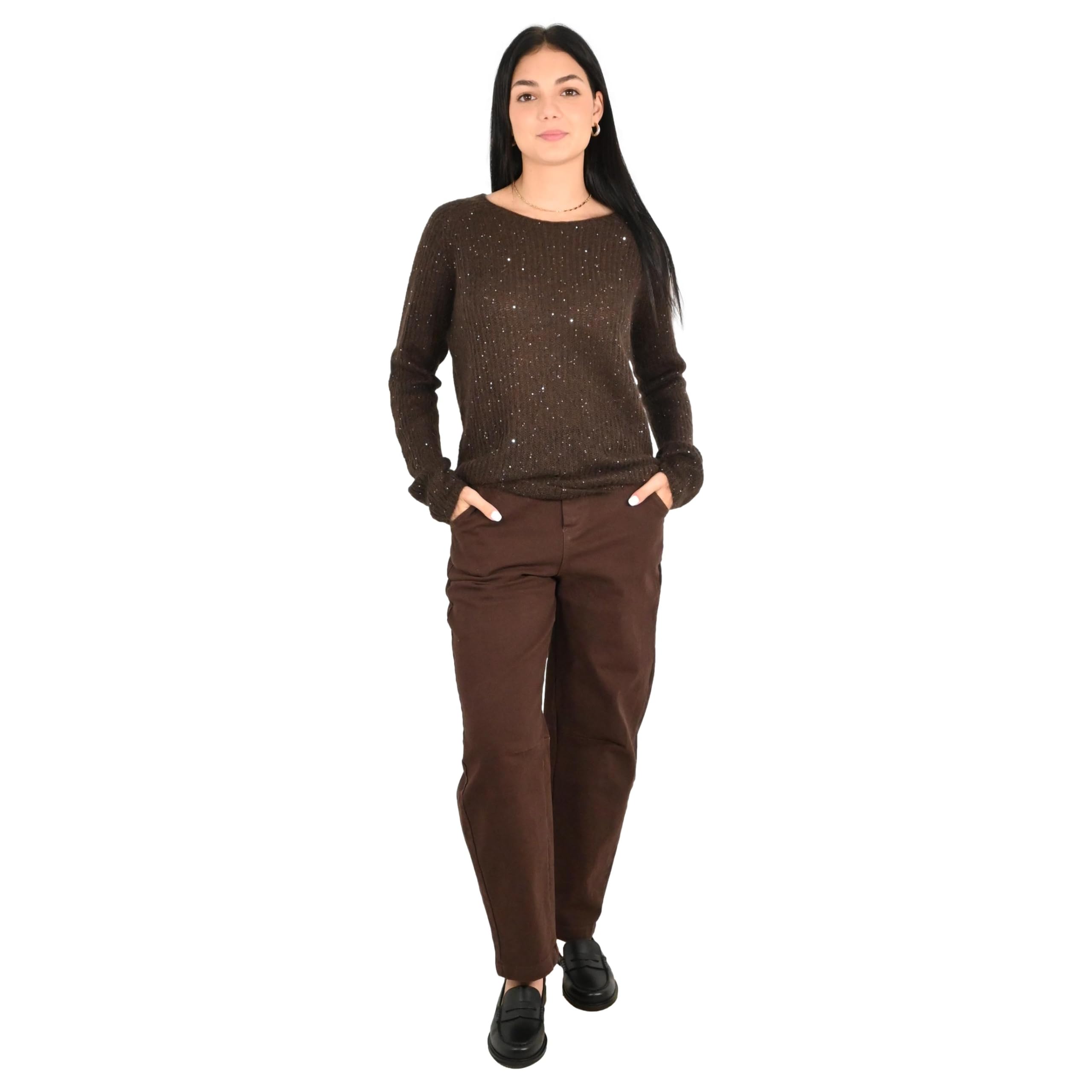 Kontatto maglia donna moka 3M1803C