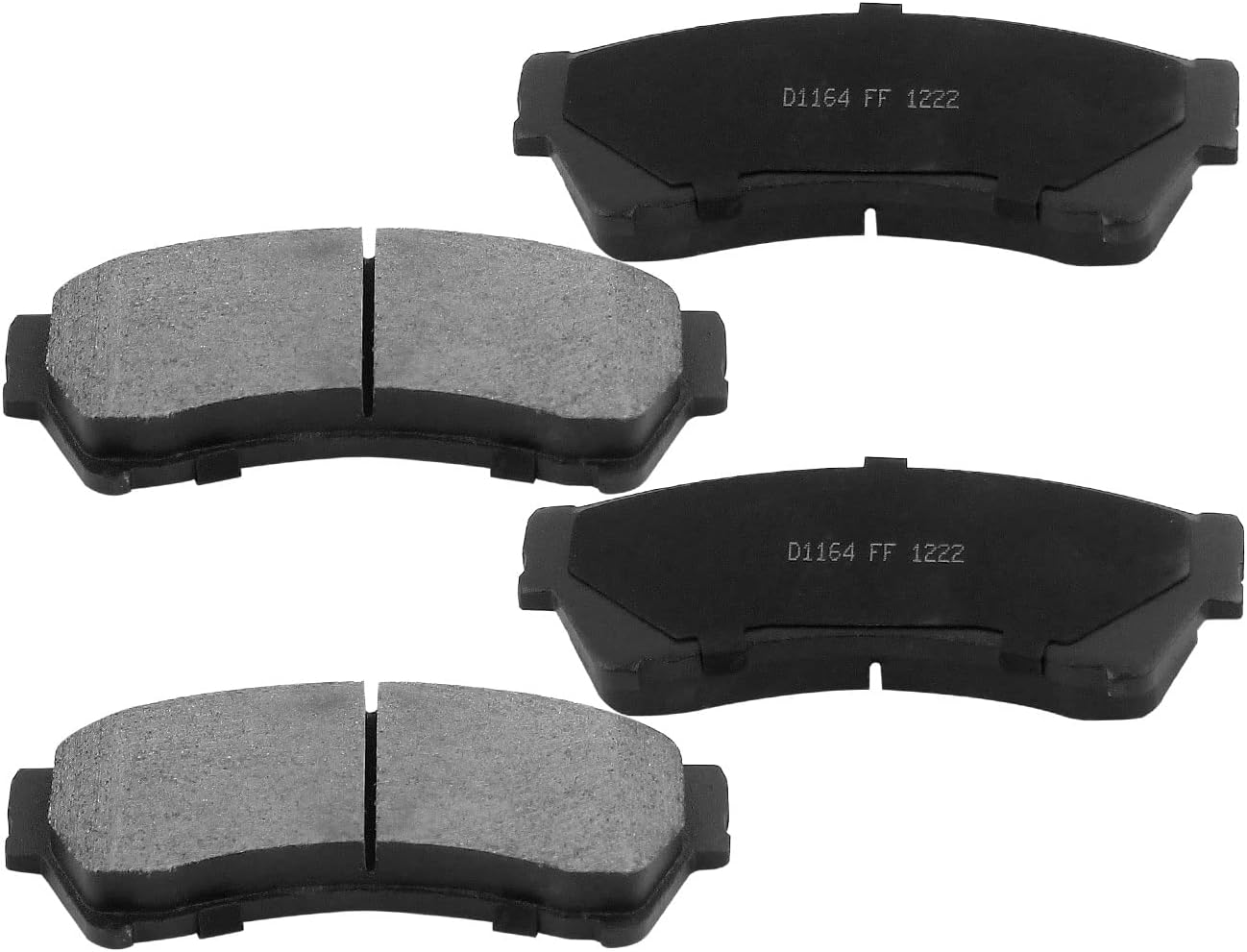 Front Brake Pads Replacement for Ford Fusion 2006-12, Lincoln MKZ Zephyr, Mazda 6 Milan Ceramic Brake Pads with Hardware Kits 4PCS