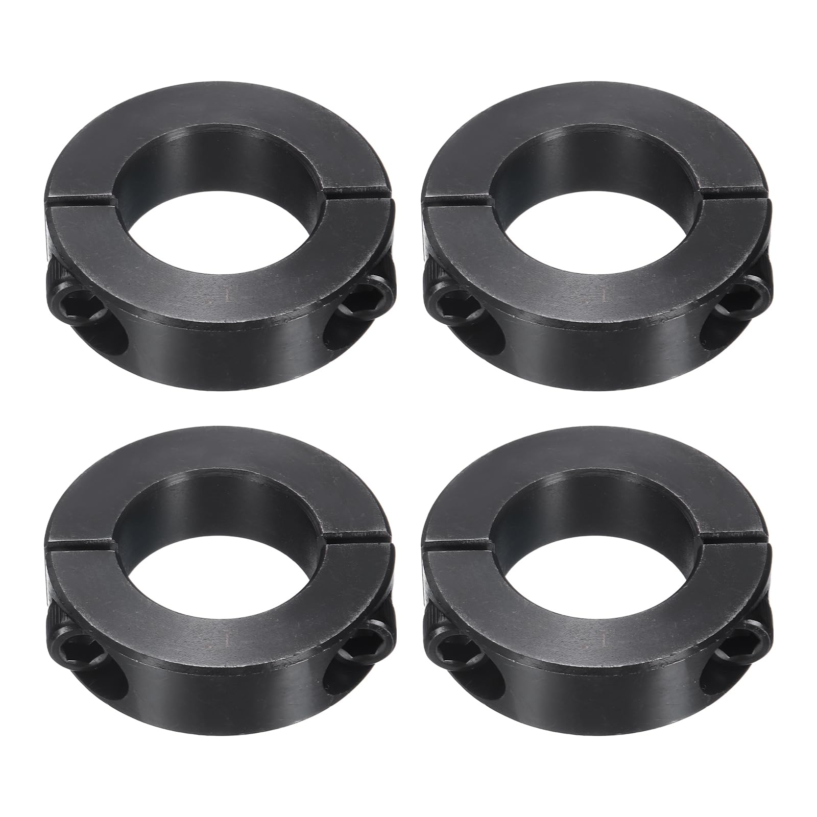 QUARKZMAN 4pcs Bagues d'Accouplement à Vis, Bague de Réglage Fente Double 1" ID x 1-3/4" OD x 1/2" Épaisseur, Collier de Serrage Coupleur d'Arbre à Verrouillage avec Vis de Réglage