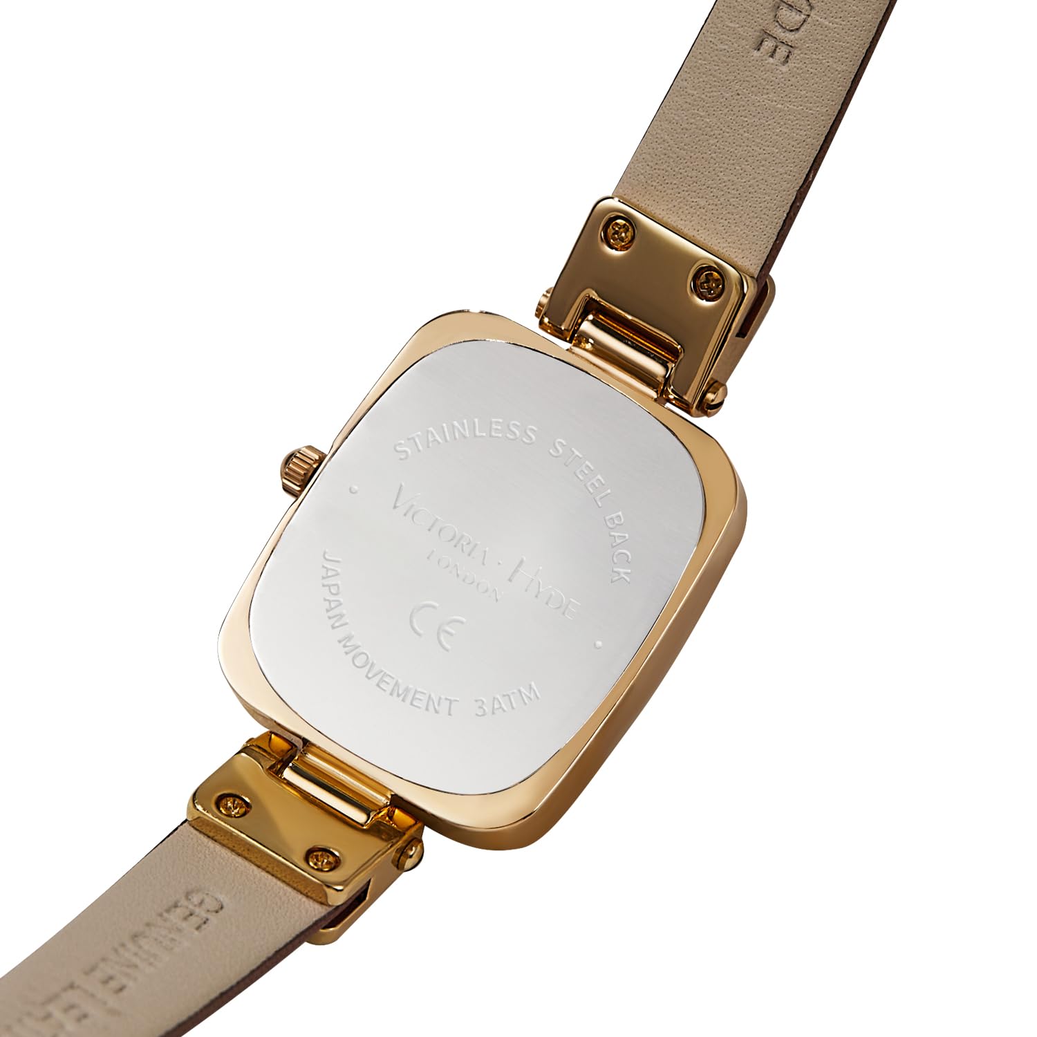 VICTORIA HYDE Dainty Montre rectangulaire pour Femme avec Mouvement à Quartz en Acier Inoxydable ou en Cuir
