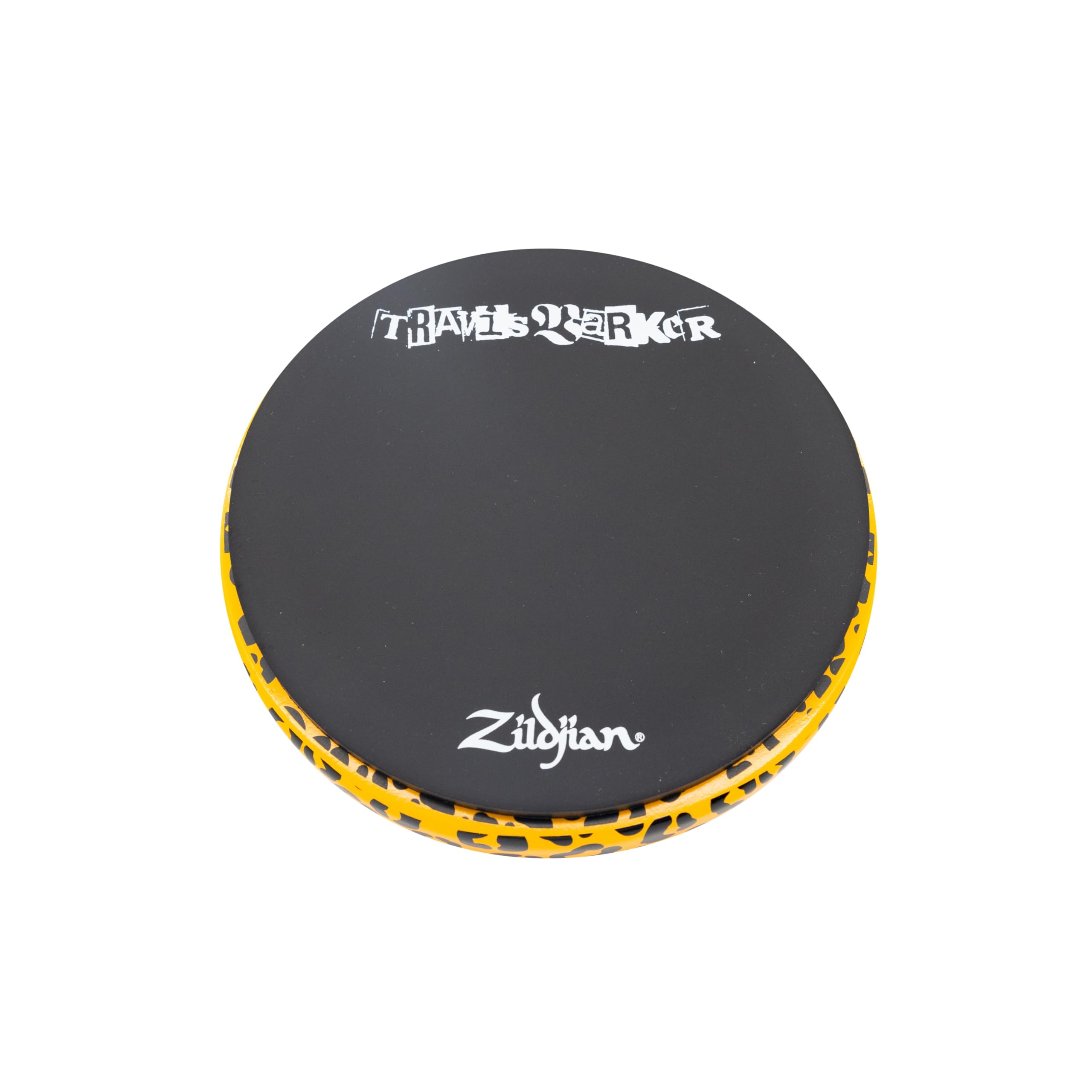 ZILDJIAN - Travis Barker Signature Practice Pad 12" - Pad da allenamento dual-surface in silicone e foam, base antiscivolo con stampa cheetah