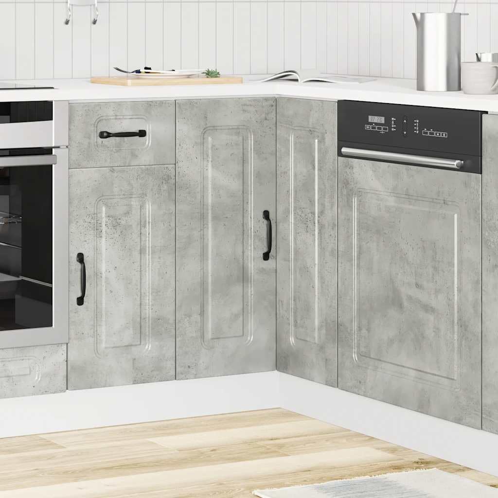 Myheimly Kitchen Cupboard, Küche Schrank, Kuechenschrank, Schrank Für Küche, Küchen Schrank, Hängeschrankm,Holzwerkstoff Küche Schrank,Betongrau,Corner Cabinet,75.5 x 75.5 x 81.5 cm