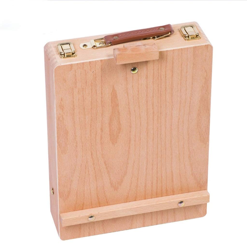Caballetes, Caja de Pintura al óleo Pintura al óleo portátil con una Caja de Herramientas para un Almacenamiento Conveniente Adecuado para Salidas con Madera de Haya 36X27X11.5 (76) cm Suministros de