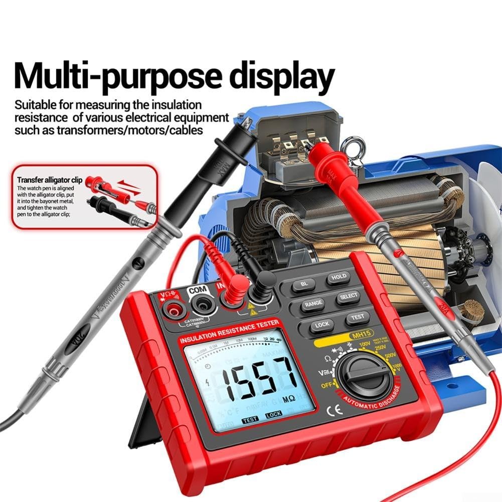 MH15 Megohmmetro digitale 1000 V tester di isolamento (MH15 16 in 1)