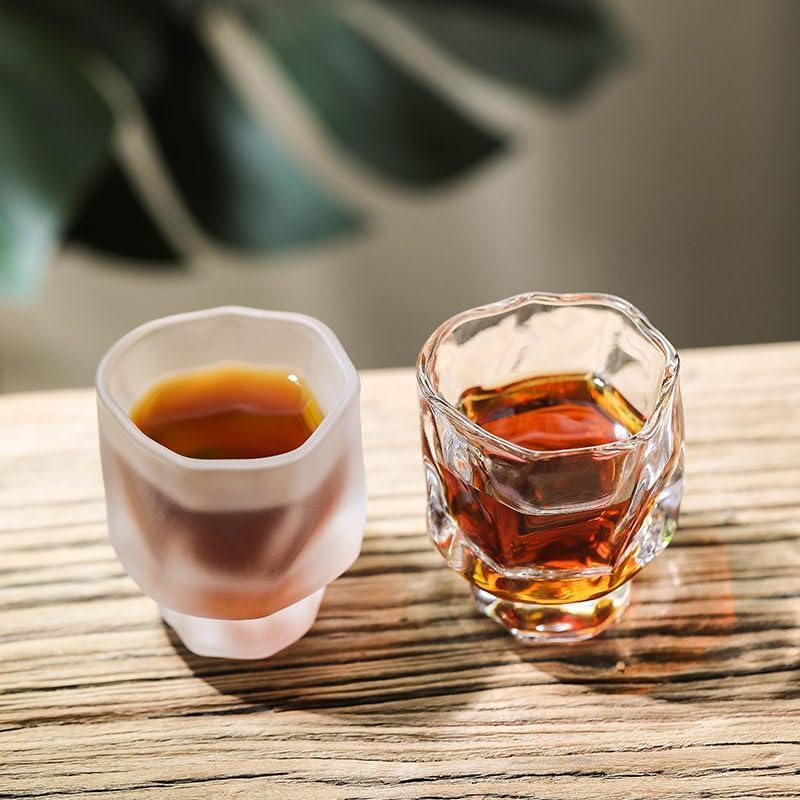 二重構造 硝子 盃 40ml ぐい呑み おちょこ おしゃれ お猪口 ミニカップ ぐい飲み 酒器 日本酒 グラス ガラス 冷酒 お猪口