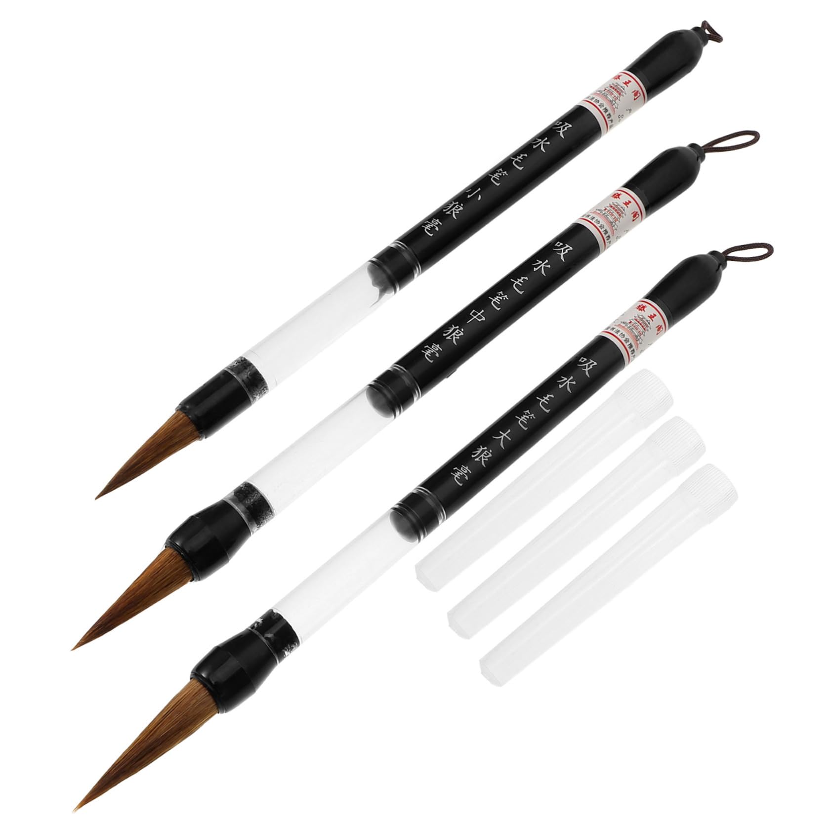 OSALADI Traditional Chinese Calligraphy Brush Set 3pcs Soft Brush Pens Writing Drawing for Artists Calligraphers