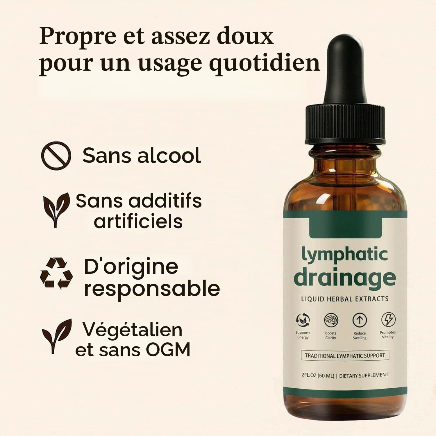 Gouttes de Drainage Lymphatique Lymphoria, Gouttes de Bien-être Lymphoria, Support du Système Lymphatique, Mélanges à Base de Plantes Naturelles, Rapide et Efficace, pour Femmes et Hommes (2 pièces)