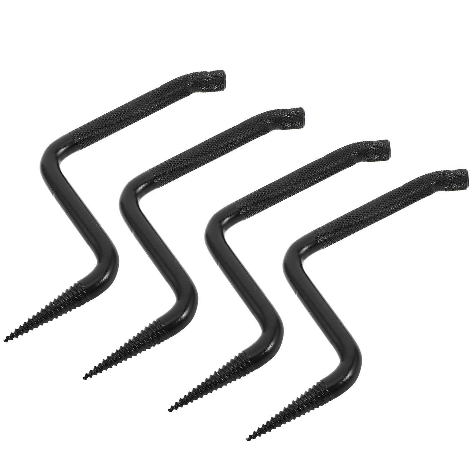 4 Piezas Escalera para Árbol de Acero Negro con Patrón Antideslizante Resistente para Caza y Poda, Adecuado para Madera Blanda y Uso Profesional en Exteriores