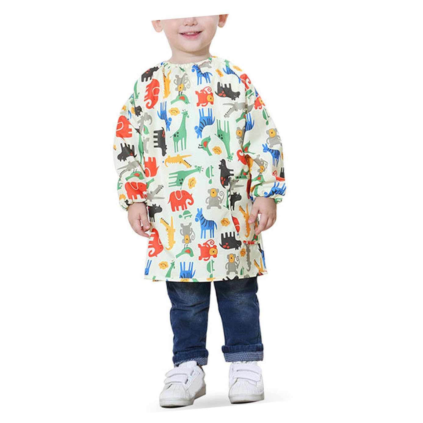Gatuida Blouse D'artiste Imperméable Jaune pour Garçon et Filles Manches Longues en Polyester, Protection des Vêtements pour Peinture et Activités Artistiques