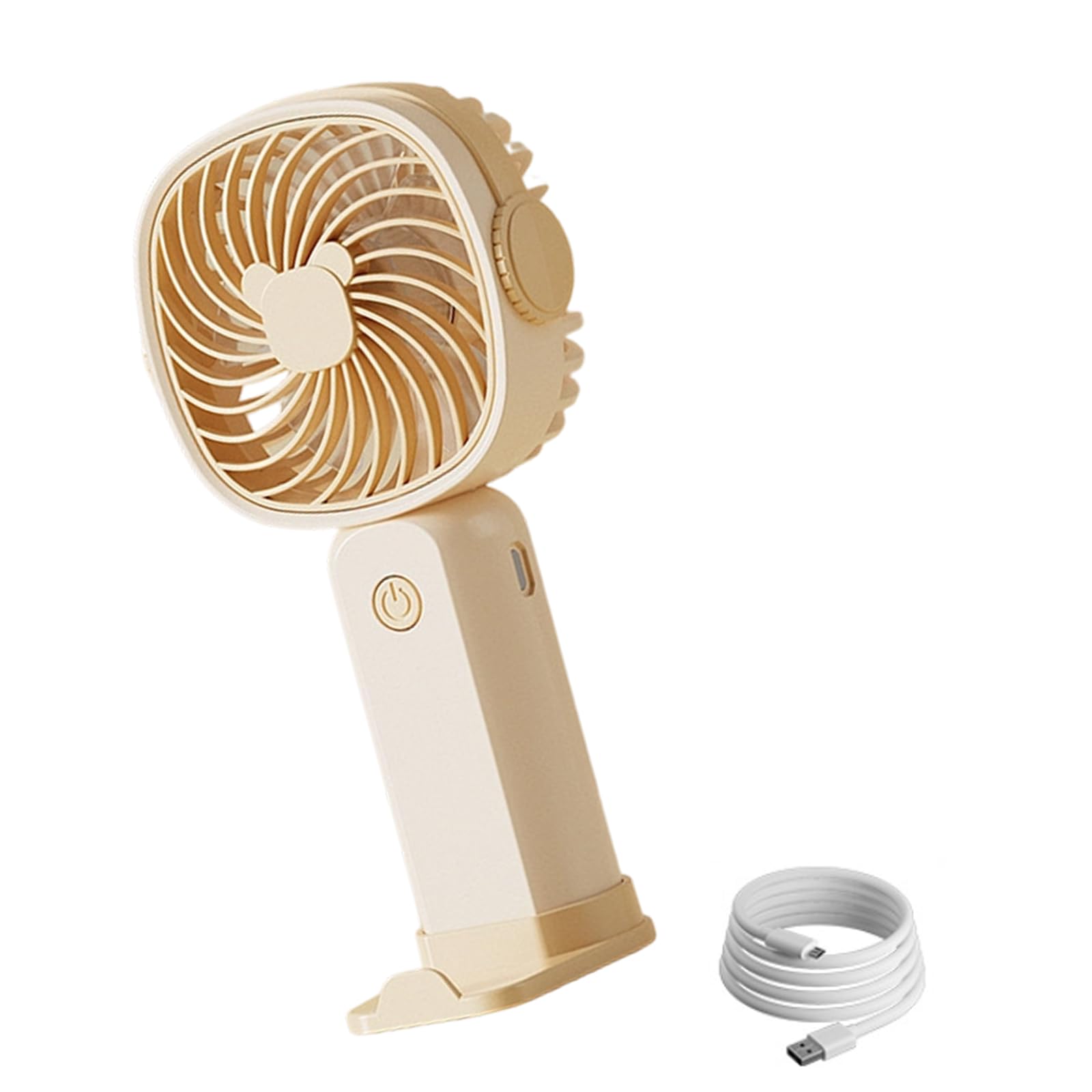 TAZIZI Portable Handheld Cooling Fan Rechargeable 3 Speed Handheld Desk Fan for Offices, Travel, Outdoor Camping Enduring Rechargeable Cooling Desk