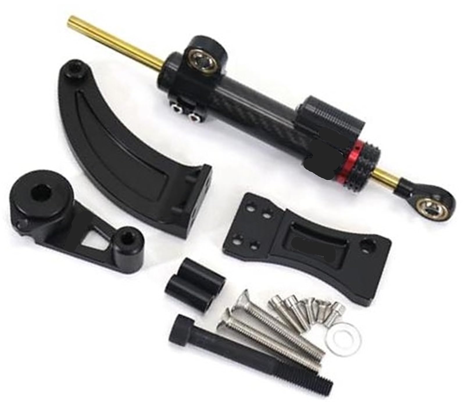 For Dualtron, for Spider, Raptor2, Eagle pro, Electric Scooter Steering Damper Shock Absorber Stability Mounting Bracket Kit Steering Damper(BLACK E)