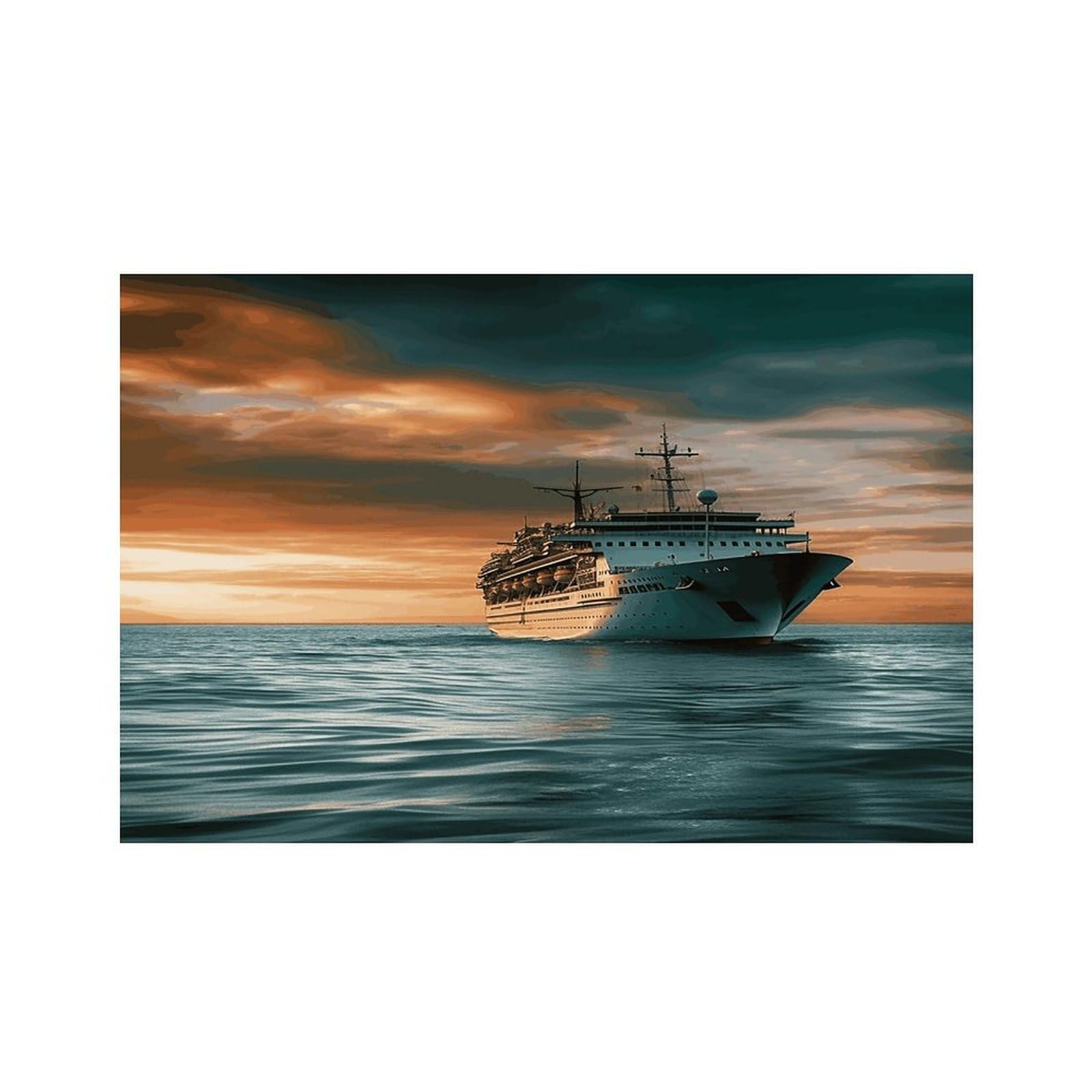 Cruise Ship Placemats Non-Slip Heat Resistant Table Mats Flax Washable Cloth Place Mats Easy to Clean Premium Placemat for Kitchen Dining Table Decor Party Outdoor