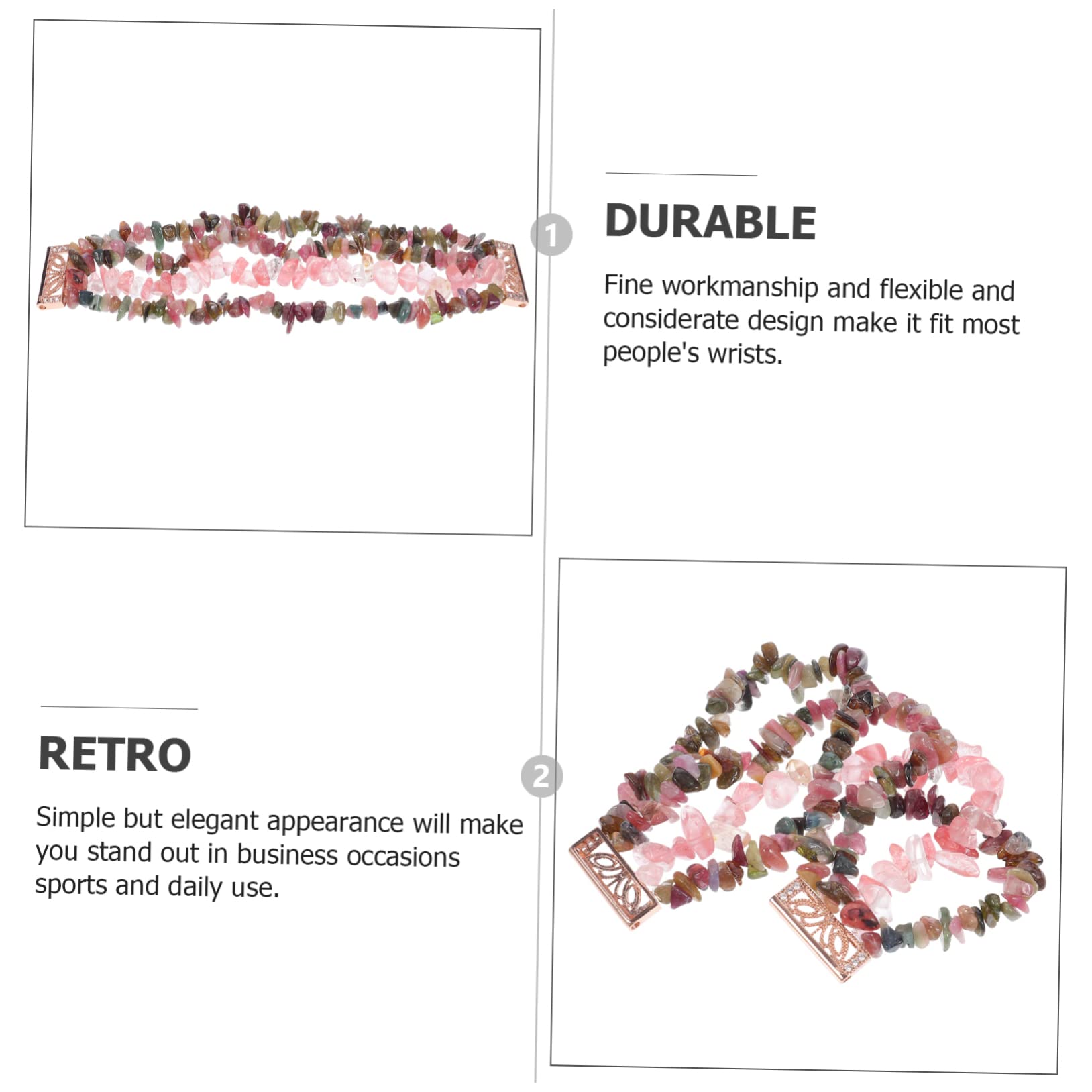 DOITOOL 2stücke Fashionables Elastisches Armband Schmuckstein Für Atemberaubendes Design Mit Perlen Komfortabel Und Für