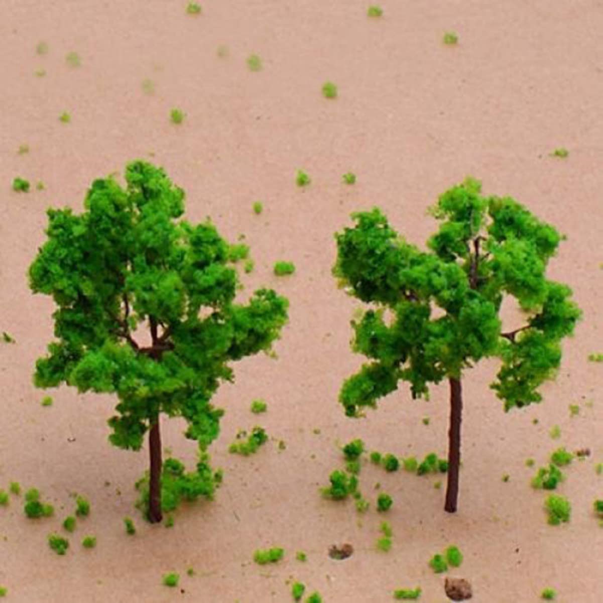 Gadpiparty 75pezzi Alberi Miniatura Verdi Per Modellismo Decorazione Paesaggistica Per Diorami e Treni Materiale Per Casa e Ufficio