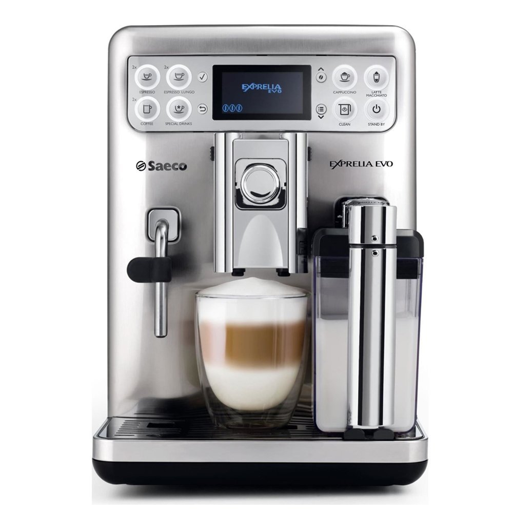 Machine à café automatique Saeco HD8858/01 avec carafe à lait et pression ajustable