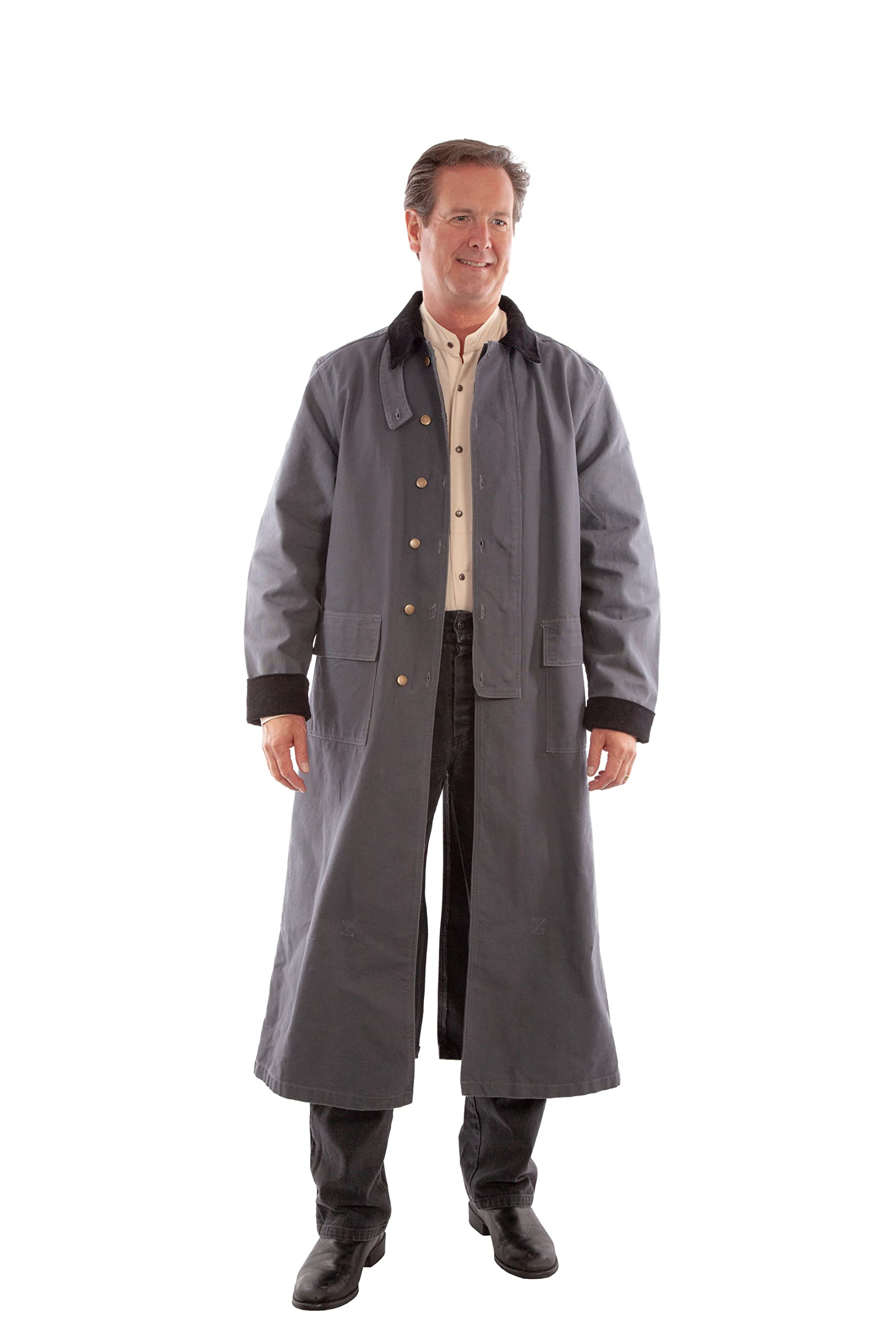 Scully Rangewear Men's Canvas Duster Gun Metal Large