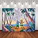 Cartoon Lilo and Stitch Summer Beach Photo Background 7x5ft Polyester Tropical Luau Hawaiian Children Birthday Party Banner Photography Backdrop Baby Shower Photo Booths Cake Smash Supplies