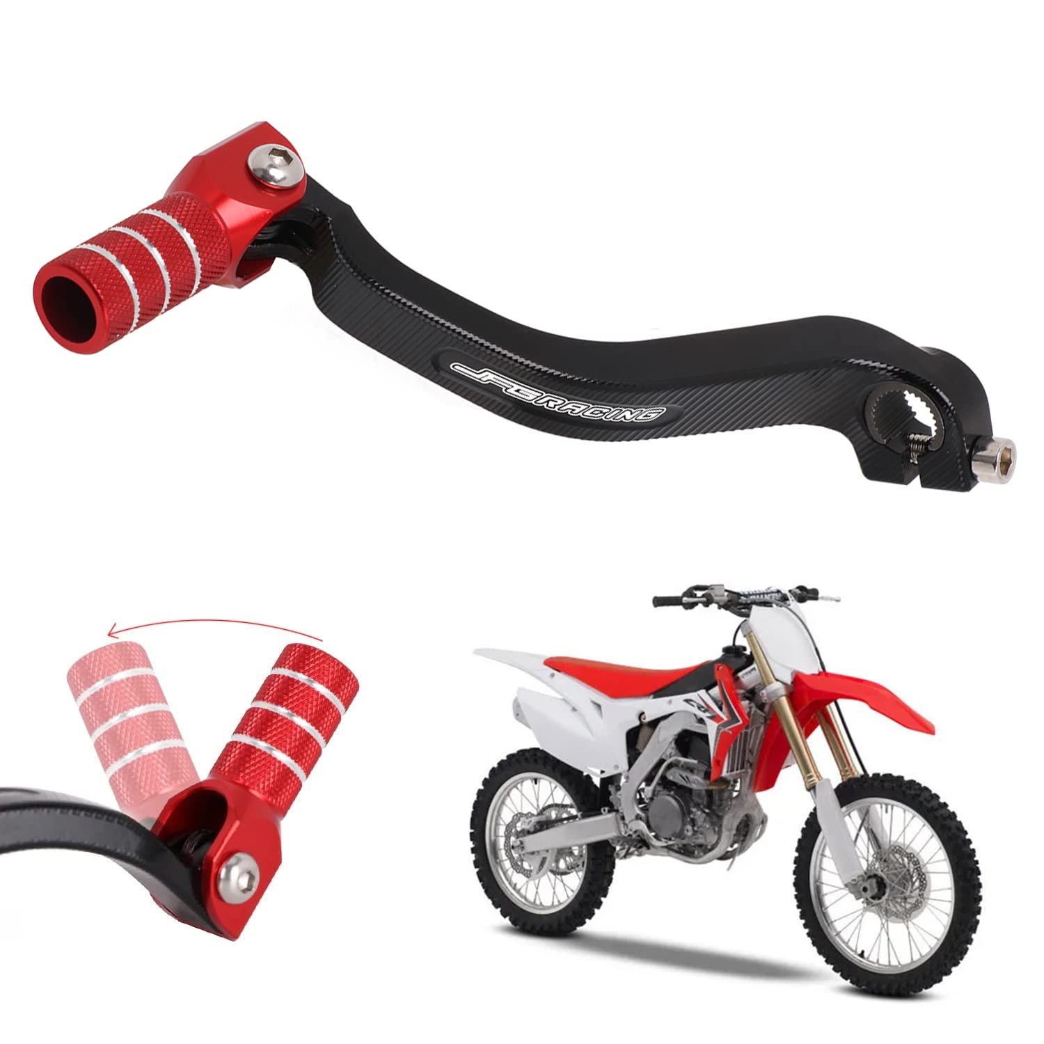 AnXin Pedale del cambio CNC per moto CRF250R 2010-2015, rosso