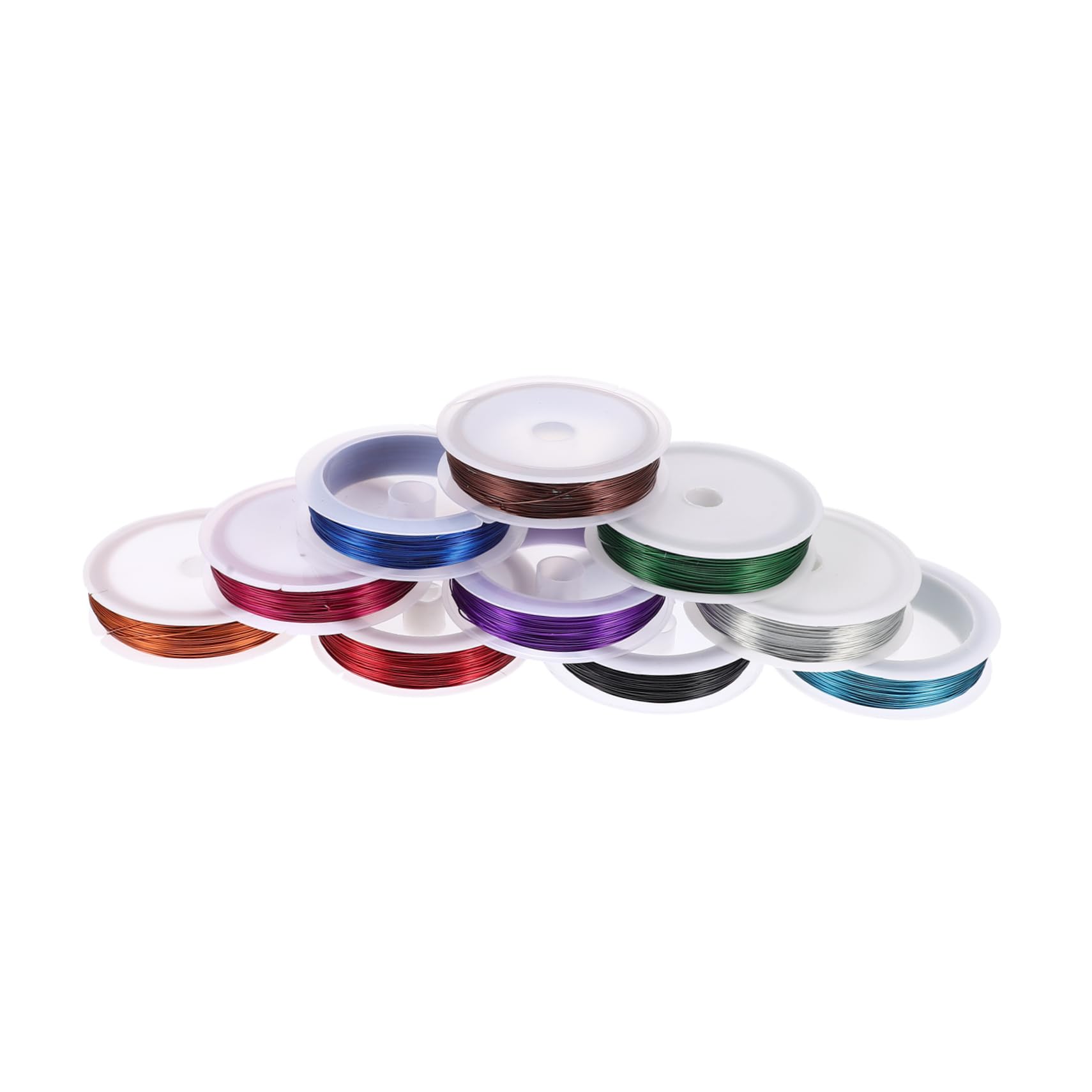 SHINEOFI Alambre de Colores Galvanizado para Bisutería y Manualidades, 11 Rollos, Ligero y Resistente, Adecuado para Proyectos de Bricolaje y Joyería