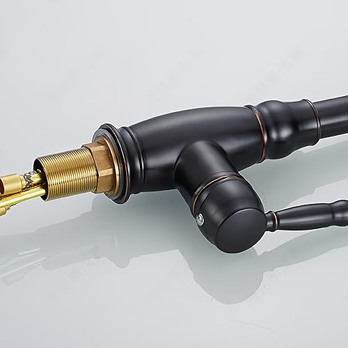 Miniatura 7 de SEIDO Grifo de cocina extraíble de arco alto de una sola manija, grifos de cocina de acero inoxidable con rociador extraíble, grifo de fregadero de