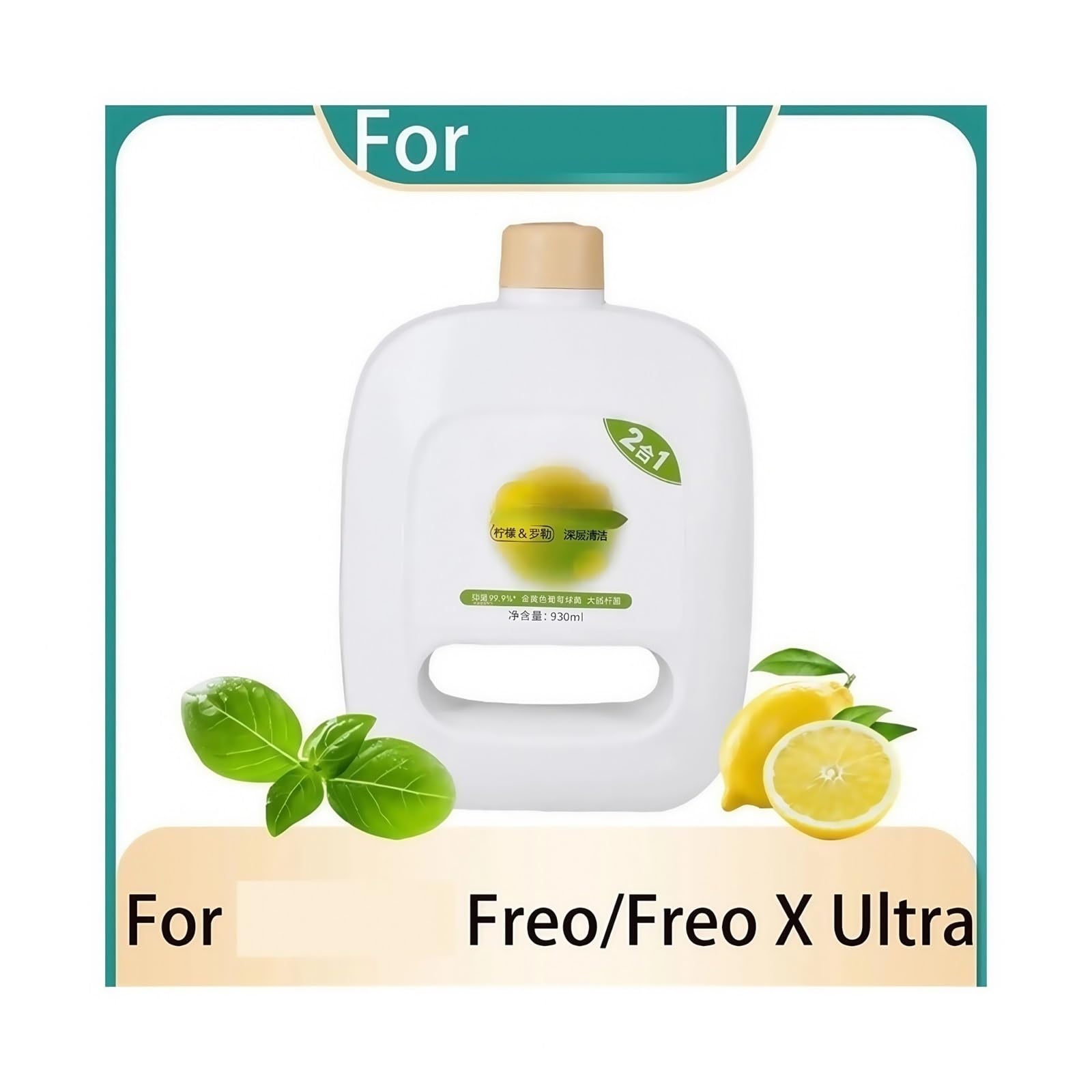 930ML Floor Cleaning Solution, Compatible For Narwal Freo/Freo X Ultra Accessories Parts Freo X Ultra/Freo Lemon Scent Detergents Cleaning Solution