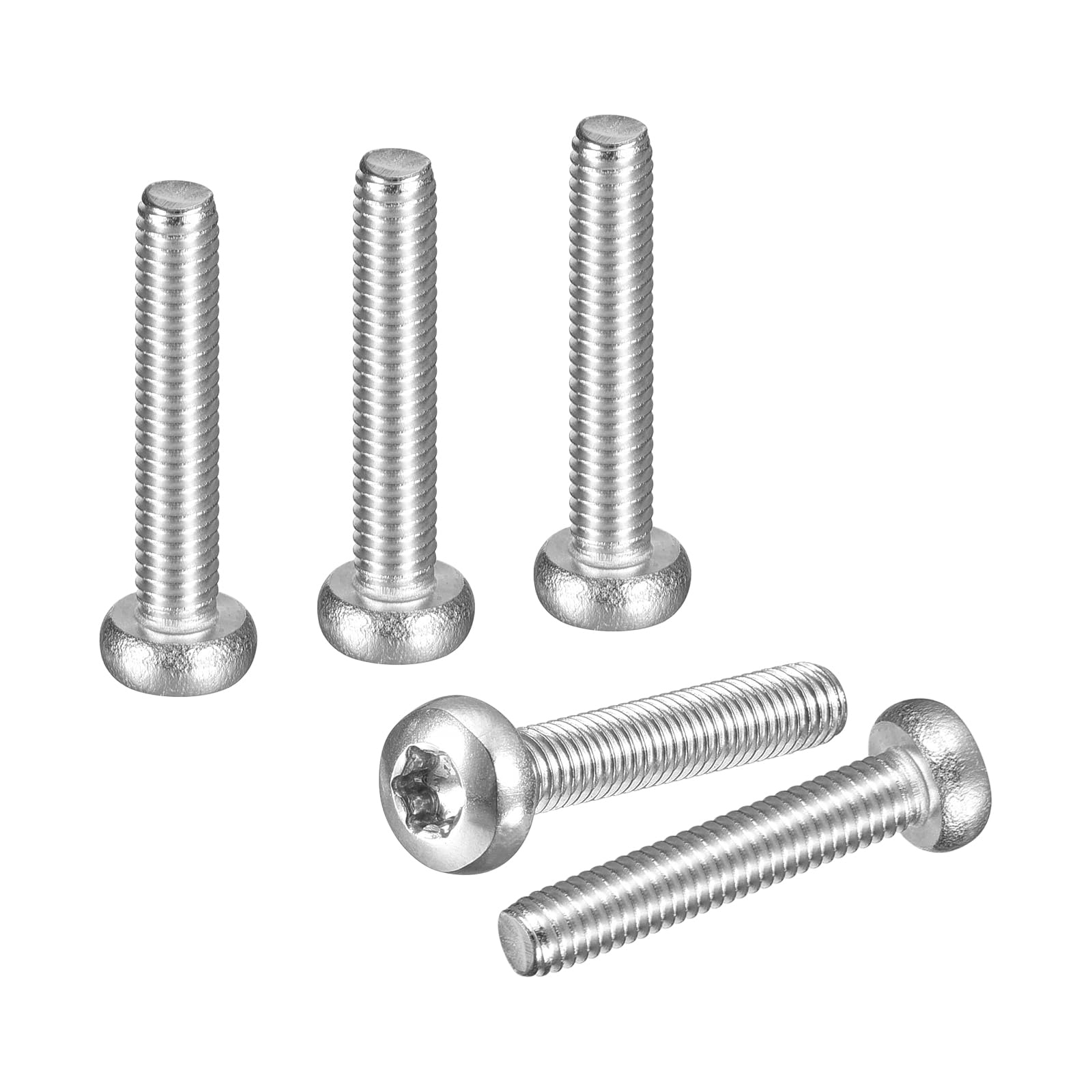 DTGN M3x16mm Pan Head Torx Security Screw - 20Pack - Good for Machinery - 316 Stainless Steel Button Head Torx Bolt Star Drive Security Fasteners - Silver Tone — image 1