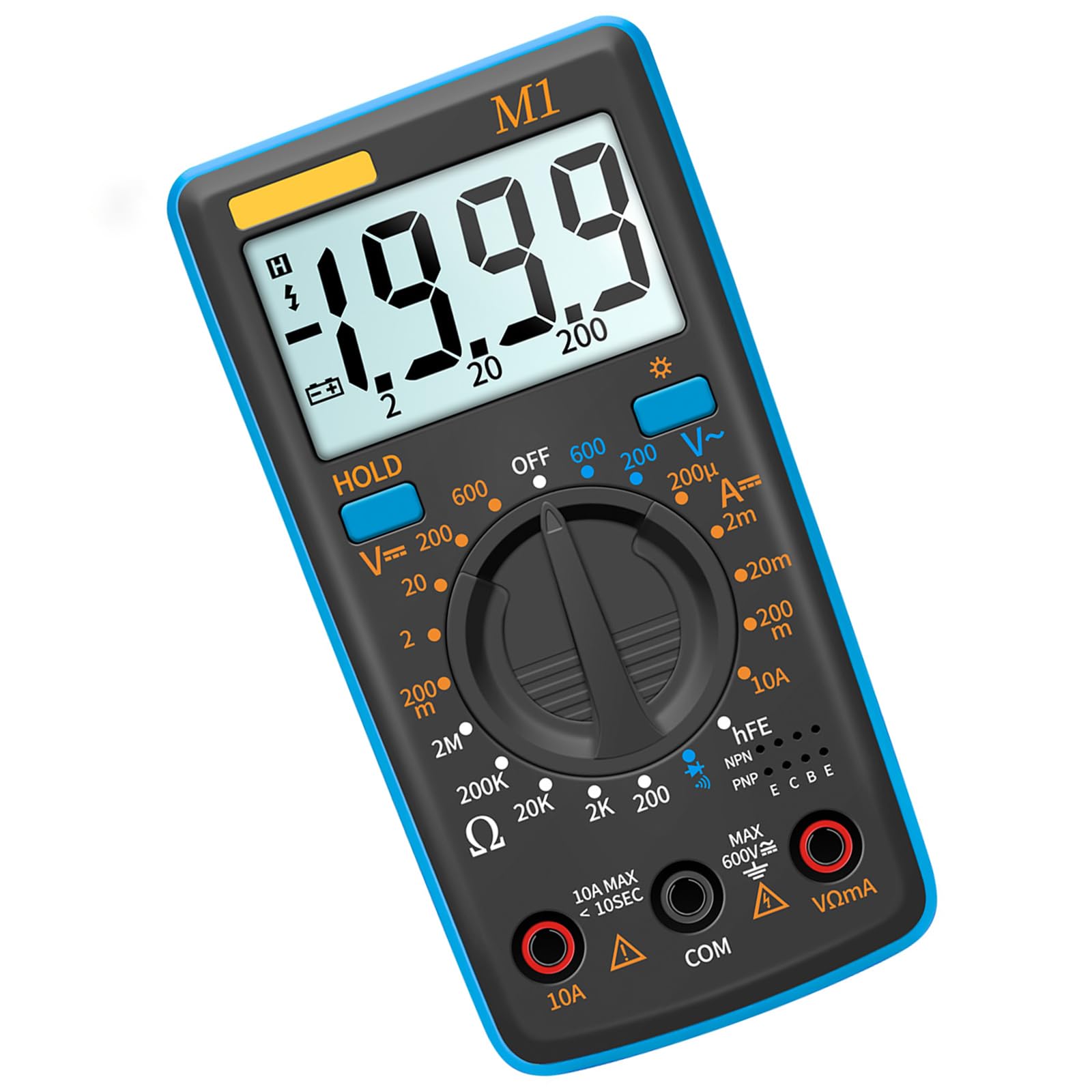 Digital Multimeter with Data Hold Low Battery Indicators Accurate Measurement for Engineers Circuit Testing& Maintenance Pocket Multimeter