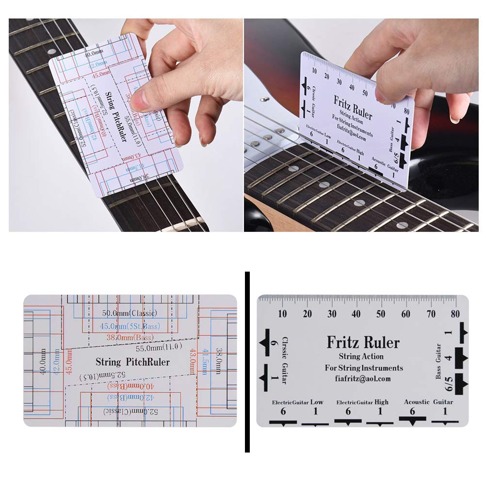 Kit Professionale Lima E Righello Per Manutenzione Tasti Chitarra - Strumento Liutaio - Foto 11