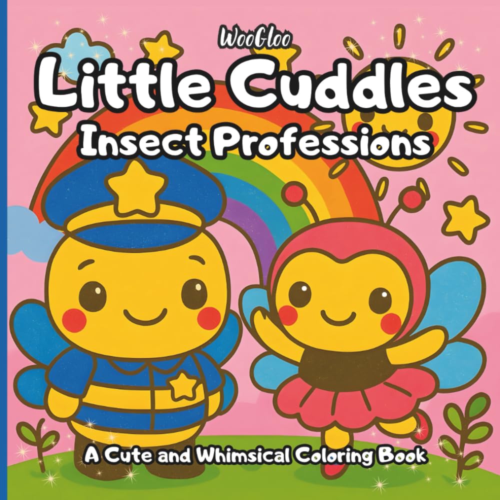 Little Cuddles Insect Professions: A Cute and Whimsical Coloring Book, 40 big, simple, and cute insect-themed pages to color – perfect for toddlers and preschoolers (ages 2–5)