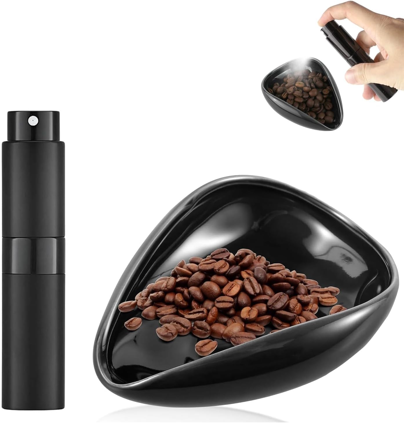 Set Tazza Dosatrice Per Chicchi Di Caffè In Ceramica Con Bottiglia Spray RDT - Per Misurare E Ridurre L'Elettricità Statica