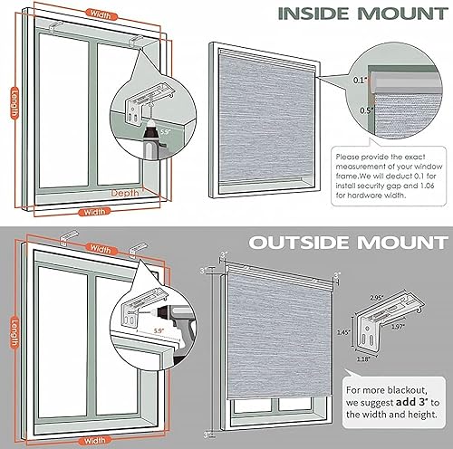 Miniatura 6 de Persianas enrollables motorizadas con control remoto persianas inteligentes para ventanas pantalla enrollable opaca automática compatible con Alexa