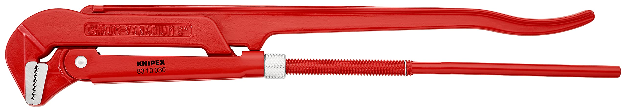KNIPEX Klucz nastawny do rur 90° malowane proszkowo, czerwone 650 mm, 83 10 030